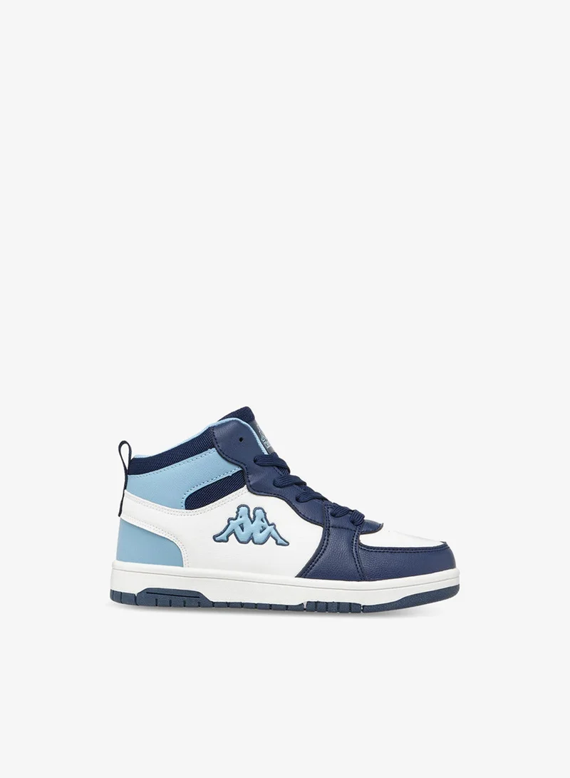 Kappa Boys' Panelled High Top Lace-Up Sneakers with Pull Tabs