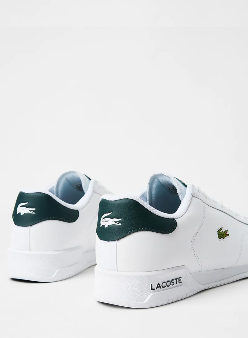 LACOSTE Twin Serve Leather Sneakers