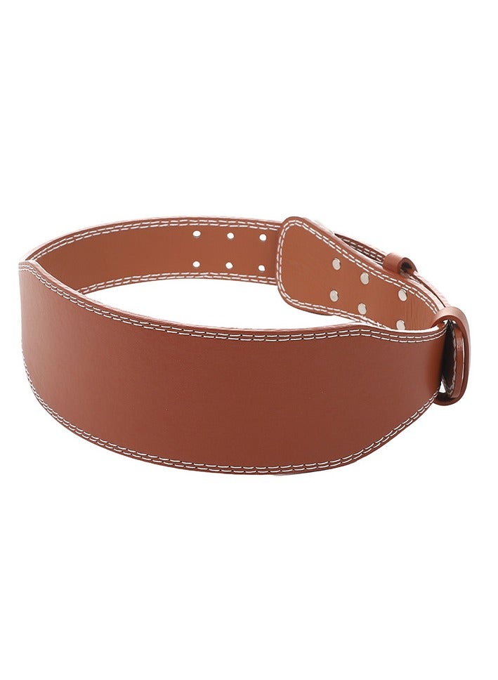 TMA Original Leather Gym Training Weight Lifting Belt - 6" Brown - Back Support