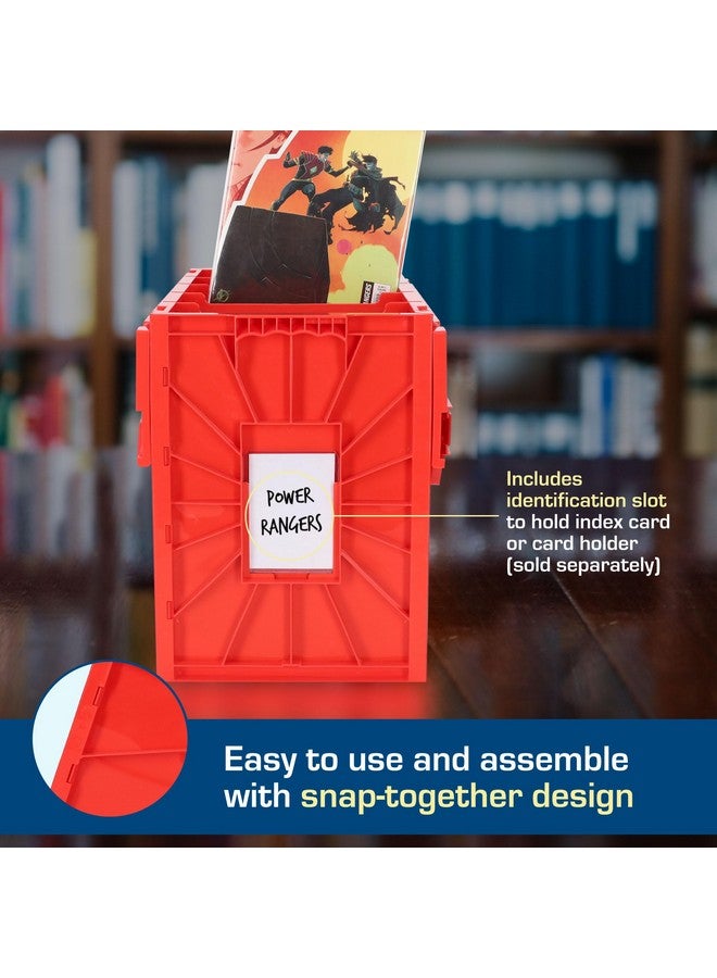 BCW BCW Short Comic Book Bin | Holds 150 Comics | Stackable Plastic Storage | Acid-Free Organizer | Red, Single  - Image 4