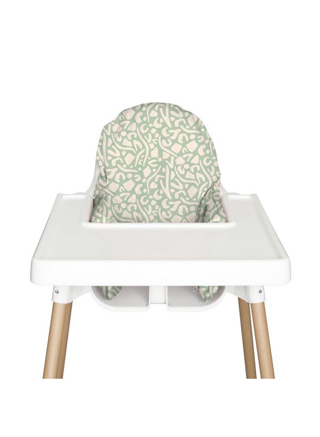 Nibble and Rest Highchair Cushion Cover for Inflatable Cushion, Compatible for IKEA Antilop Highchair,Accessories Stain-Proof and Wipeable Cushion Cover (Cushion NOT Included)(Sage Savannah) - Image 1