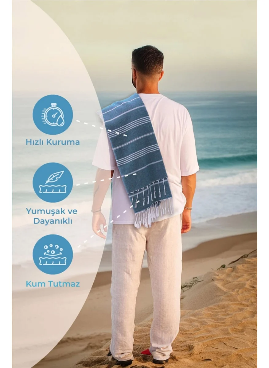 فافورا Peshtamal Beach Towel 90X140 - Blue