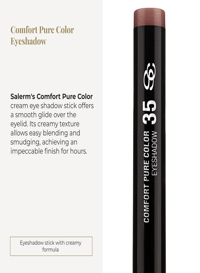 SALERM - Eyeshadow Stick - Comfort Pure Color Eyeshadow - 35 Lilac Brown - Creamy - Easy to Apply - Long-Lasting - Richly Pigmented - Image 2