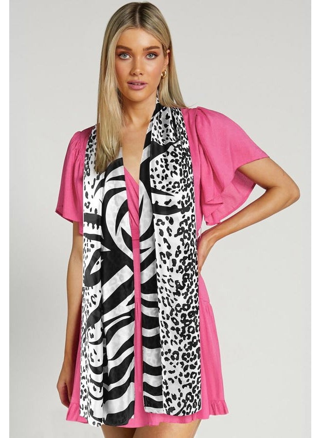 GERINLY Scarves - Animal Print Shawl Wraps Fashion Zebra Pattern Scarf - Image 3