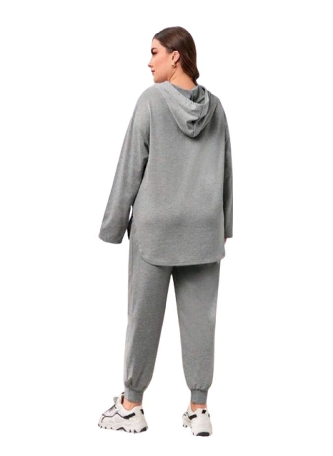 Generic - Women's winter hooded outerwear - Special size - Grey - Image 1