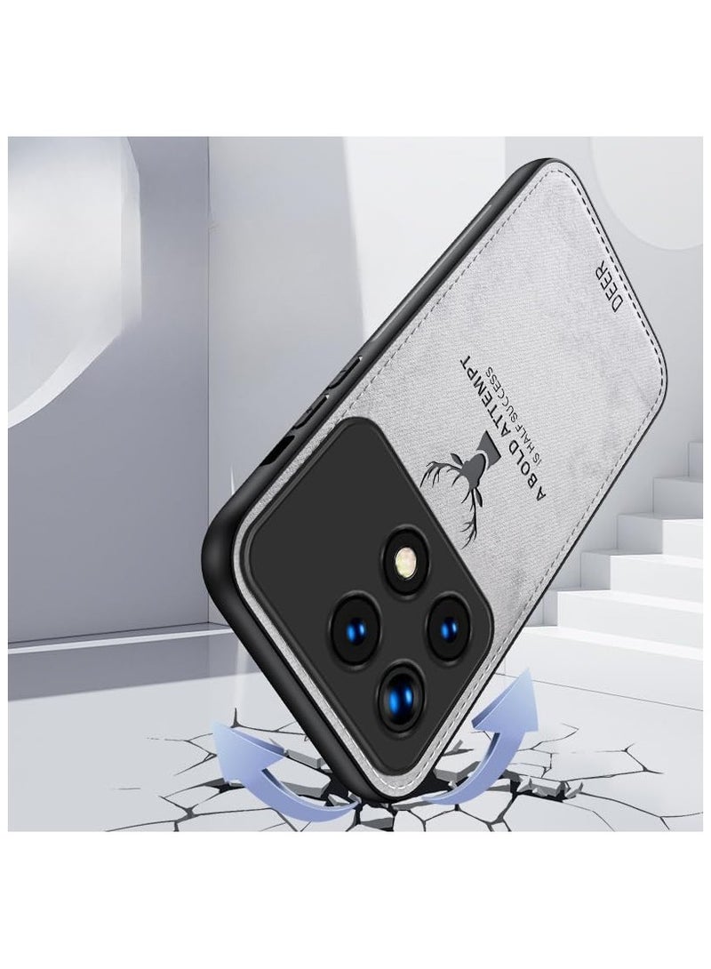 general Compatible with Xiaomi Poco X6 Pro/Redmi K70E Case,Lens All-inclusive Protection,Light Luxury Cloth Pattern Elk Protective Case - Image 2