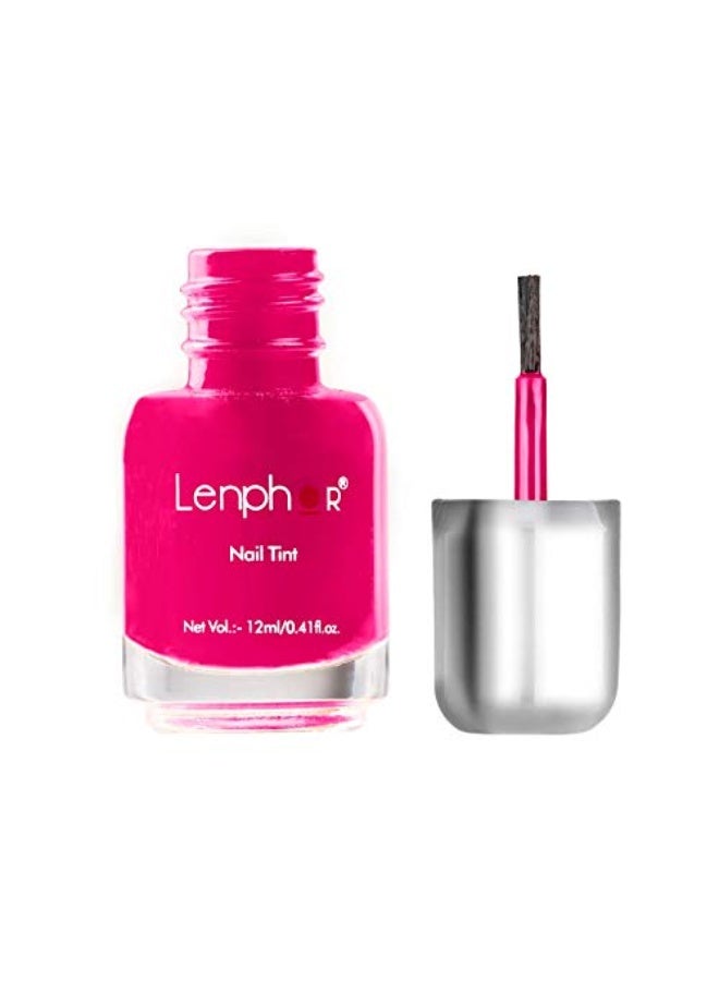 Lenphor Nail Paint Satin Gold Finish, Shiny Smooth Nail Colour, Long Lasting, Fade Resistant, Quick Dry, Glassy Finish, Glossy Luster Nail Polish, Warm Shade (Princess Pink 12ml) - Image 3