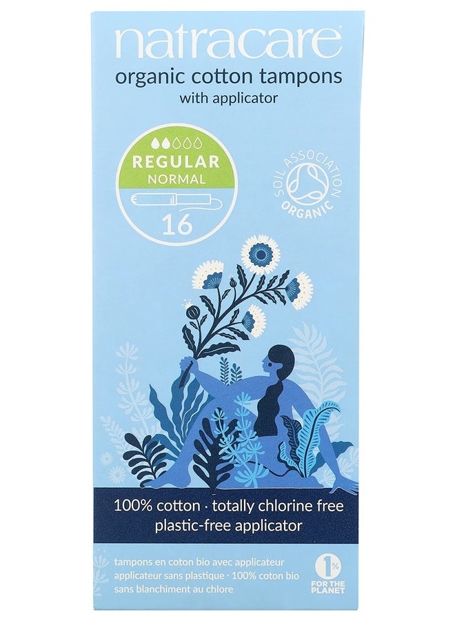 Natracare Organic Cotton Regular Tampons with Cardboard Applicator, (16 Pack, 192 Tampons Total) - Image 3