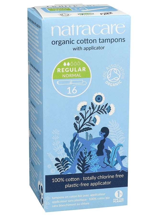 Natracare Organic Cotton Regular Tampons with Cardboard Applicator, (16 Pack, 192 Tampons Total) - Image 2