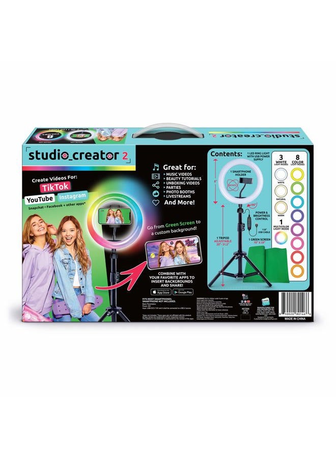 Canal Toys New So DIY TikTok Instagram YouTube Multicolored Ring Light with Green Screen and Phone Mount Tripod. Studio Creator 2 Influencer Video Creator Kit  - Image 2