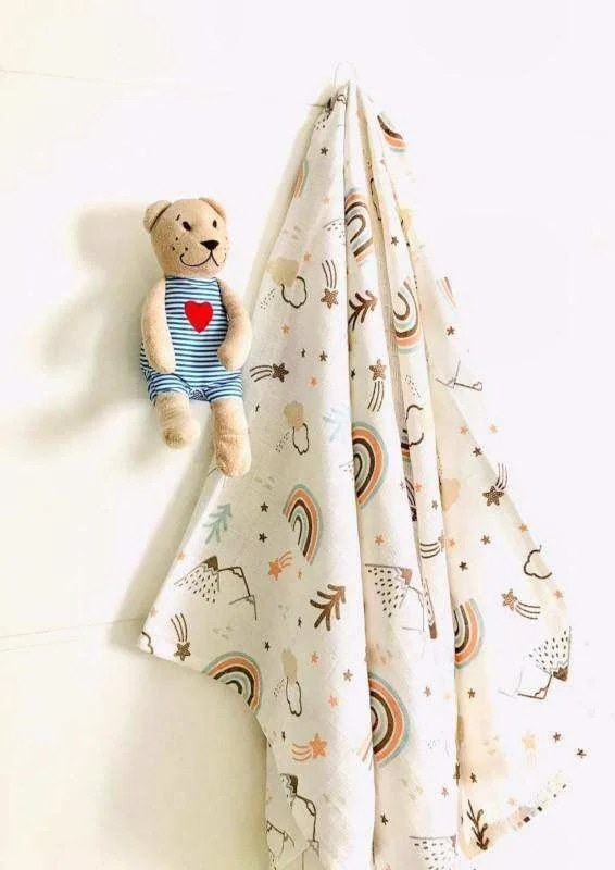 جونييروس 3 Pieces 75X75 Multi-Purpose Muslin Cloth Cover Blanket