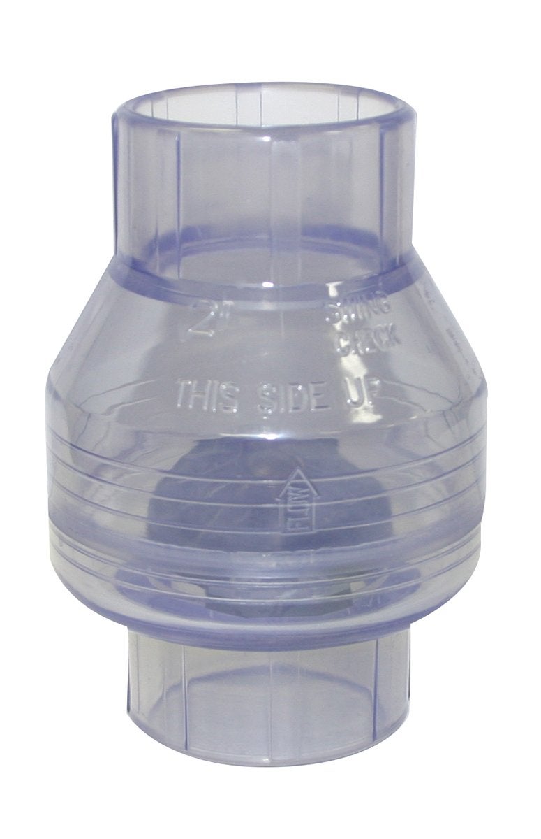 Valterra 200-C20W PVC Swing (No Spring) Check Valve, Clear Blue, 2" Slip , White - Image 3