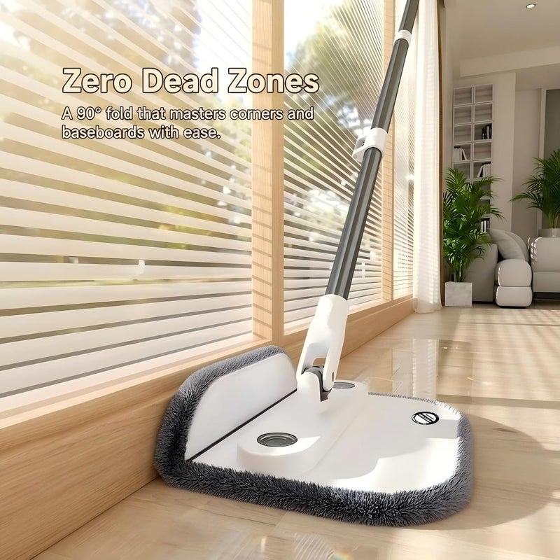 BOMIDI 360° Spin Mop for All Floors - Foldable Dry & Wet Floor Mop with Dual Water Tanks, Effortless Stain Removal for Tile, Wood, Marble (30cm Ultra-Wide Mop Head) - Image 4
