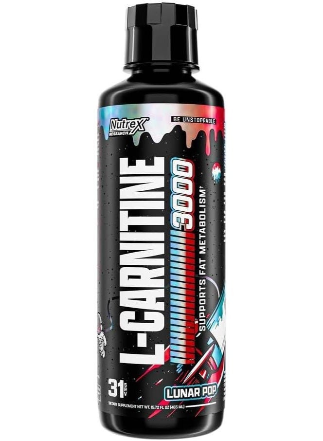 Nutrex Research Liquid Carnitine 3000 | Premium Liquid Carnitine, Stimulant Free, 31Srv (Lunar Pop)
