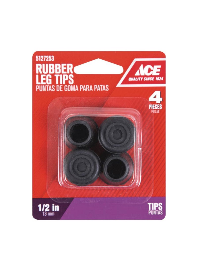 ACE - Rubber Leg Tips Pack 1.27 cm 4 Pieces - Image 1