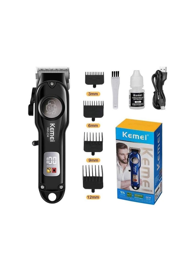 ماكينة الحلاقة الإحترافيه كيمي Kemei KM-234 بشاشة ليد ملونه و ذراع للتحكم فى أرتفاع الشفرات - Image 1