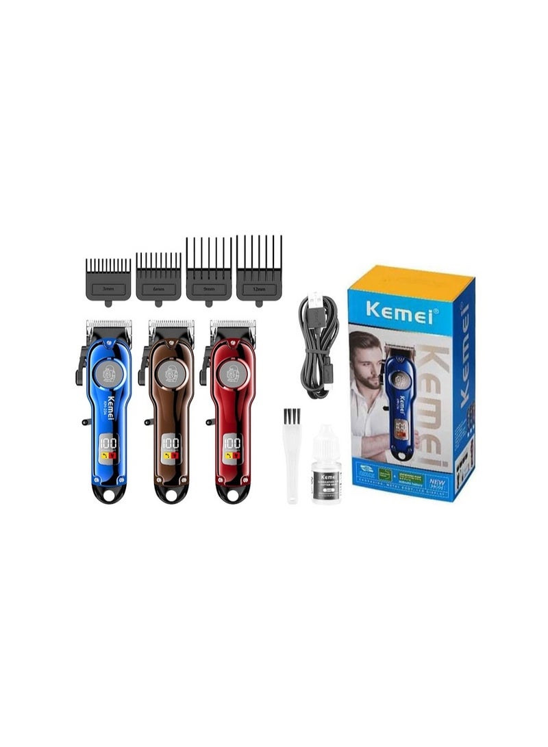 ماكينة الحلاقة الإحترافيه كيمي Kemei KM-234 بشاشة ليد ملونه و ذراع للتحكم فى أرتفاع الشفرات - Image 5