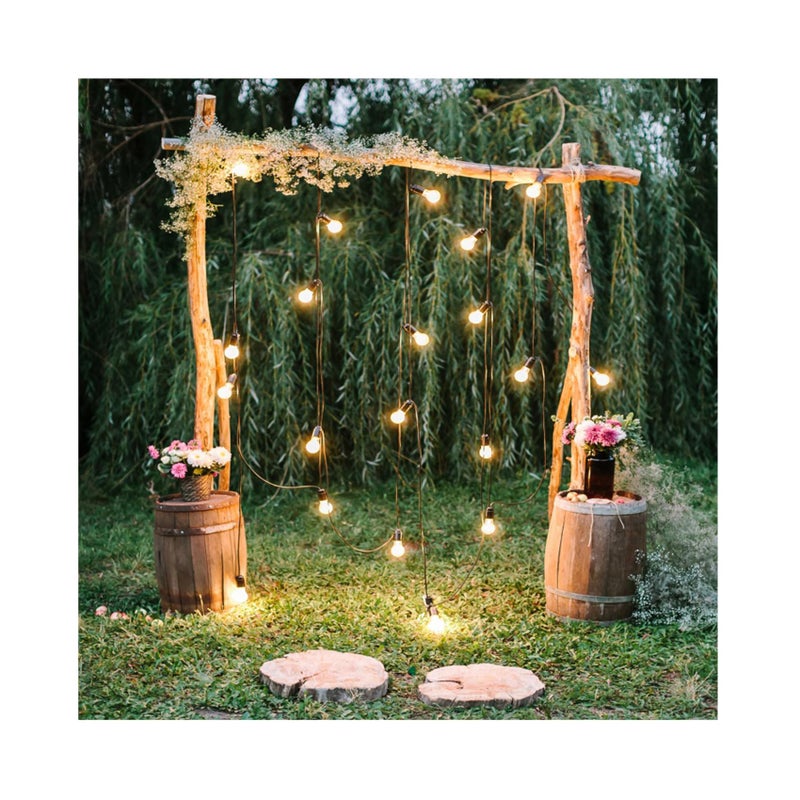 Baocicco 10x10ft Rustic Wedding Backdrops for Photography Engagement Ceremony Yard Garden Park Forest Wedding Decorations Countryside Style Party Photo Backdrop Birthday Girls Couples Studio Props