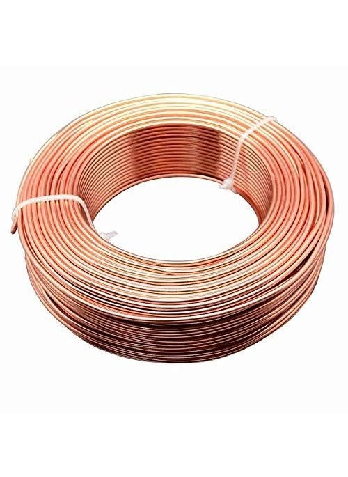 Generic CRAFTLOOM 10 Meters 15mm Aluminium craft wire for Jewellery Making Floral Arrangement Imitation Jewellery Flower Making Craft Work Hobby Projects Copper  - Image 1