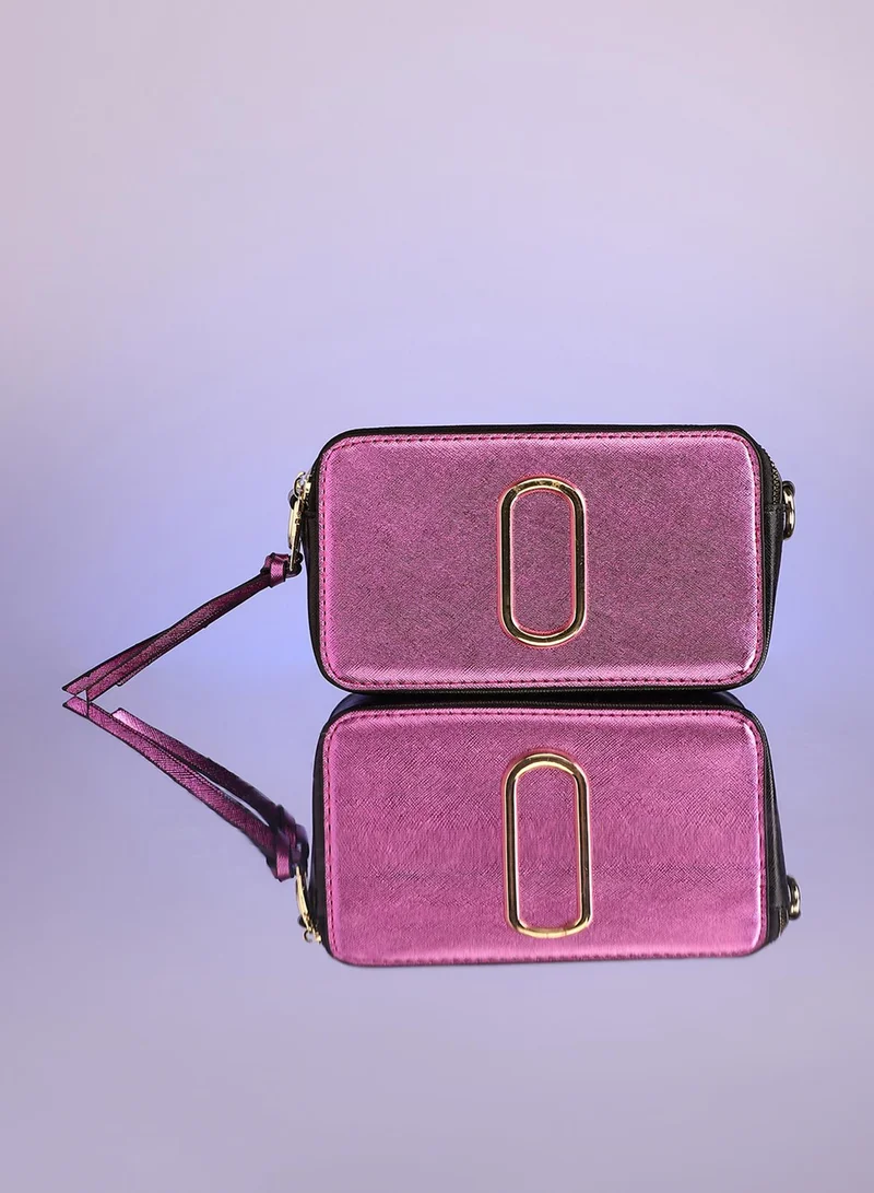 The Block Box Sling Bag - Fushcia Pink