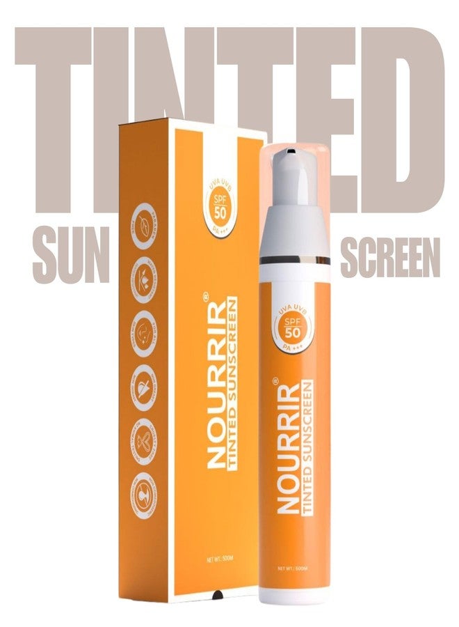 NOURRIR Tinted Sunscreen For All Skin Types Spf 50 Pa+++ | Water Resistant & Non Sticky| Non Comedogenic | 50 Gm | - Image 4