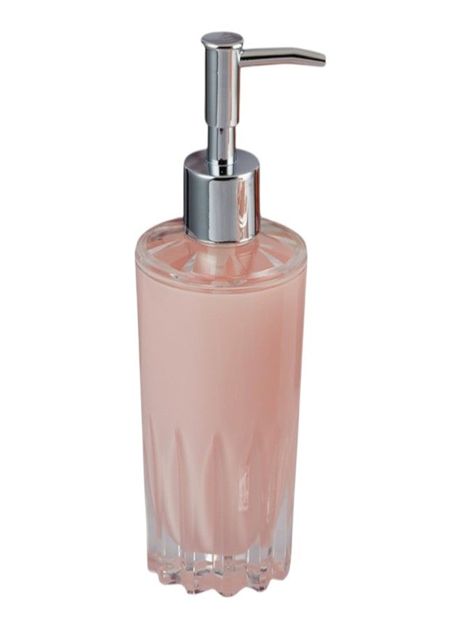 Kookee Acrylic Soap Dispenser – Elegant Refillable Pump Bottle for Bathroom & Kitchen | Stylish Design for Hand Soap, Lotion & More, (Set of 1), Pink (10025-SD) - Image 1