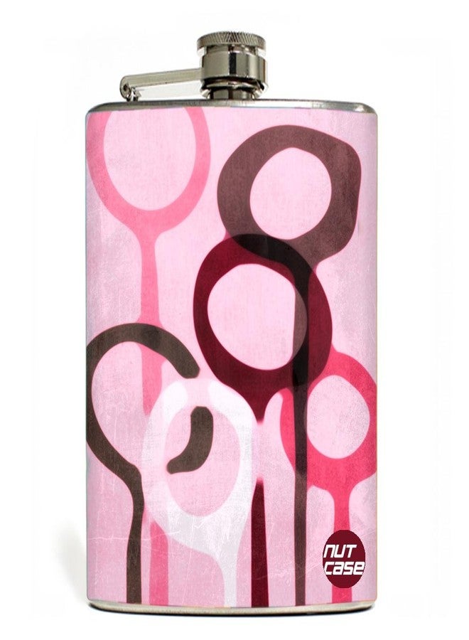 Nutcase Designer Hip Flask 9 Oz Nutcase - with Free Funnel Along - OK - Image 1