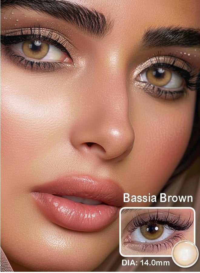 سيدة جديدة عدسات لاصقة ملونة بنية من فريش ليدي للاستخدام السنوي - Image 1