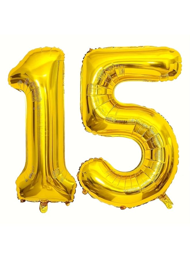 Golden Number Balloons 40 Inch Extra Large Set Birthday Party Decorations - Image 2
