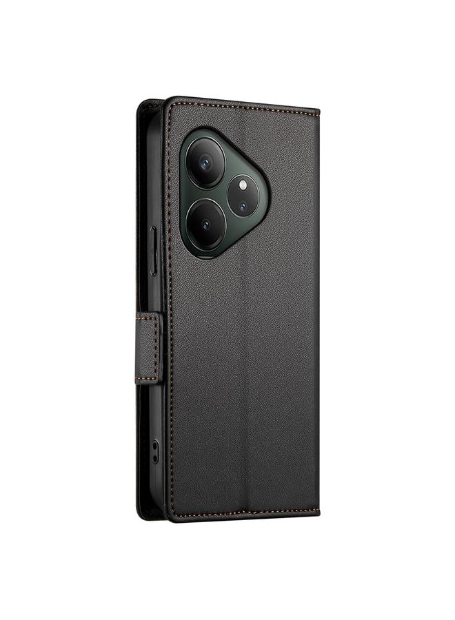 اس-توب جراب هاتف Realme GT 6 Global بمشبك جانبي مغناطيسي من الجلد المصقول - Image 3