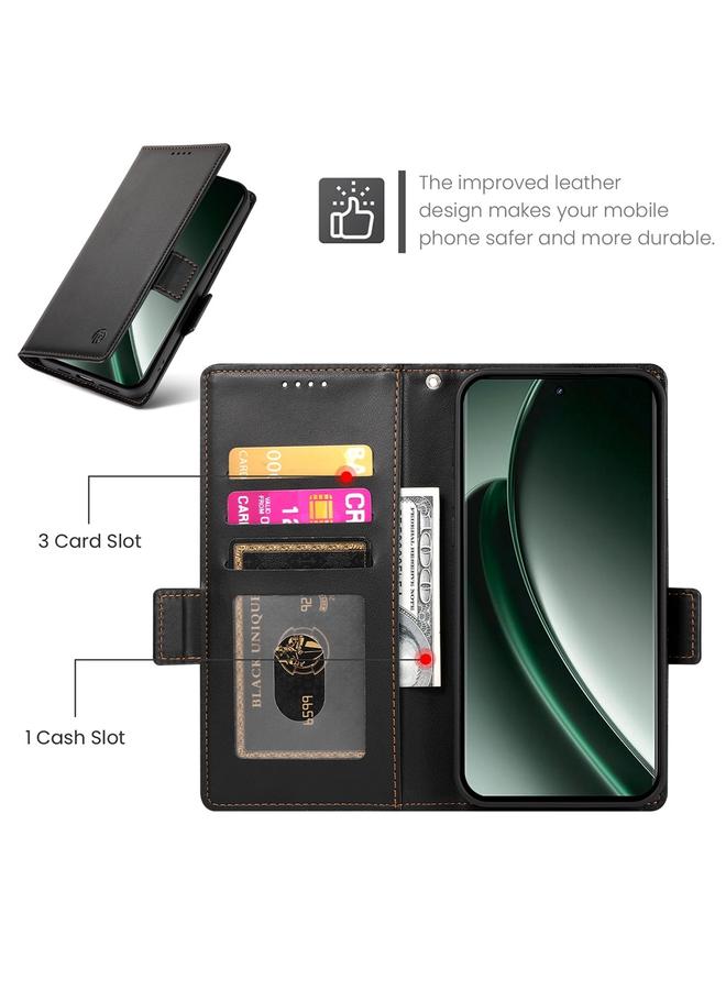 اس-توب جراب هاتف Realme GT 6 Global بمشبك جانبي مغناطيسي من الجلد المصقول - Image 4