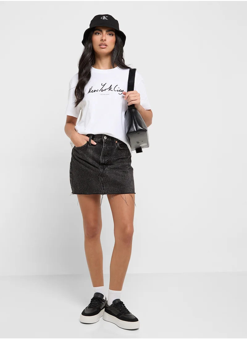 كالفن كلاين جينز Embroidered Nyc Relaxed Tee