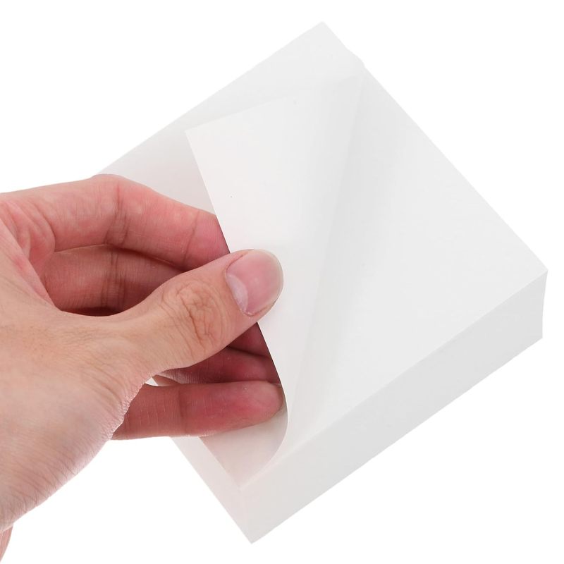 Glue-Free Notepad: 400-Sheet White Square Format - Clean Desk Surface Guaranteed Writing Pad for Office Professionals, Students, Home Office Use - Image 3