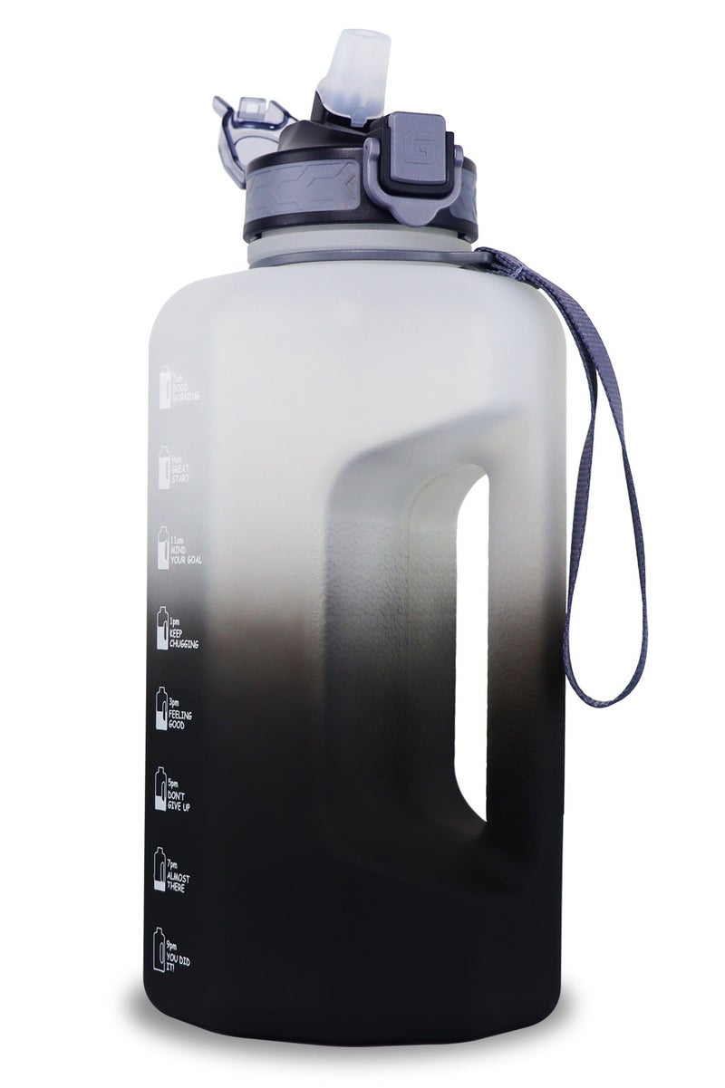 جيمفول زجاجة ماء كبيرة 2.2 لتر مع مؤشر تحفيزي للوقت - مثالية للجيم واللياقة البدنية - Image 1