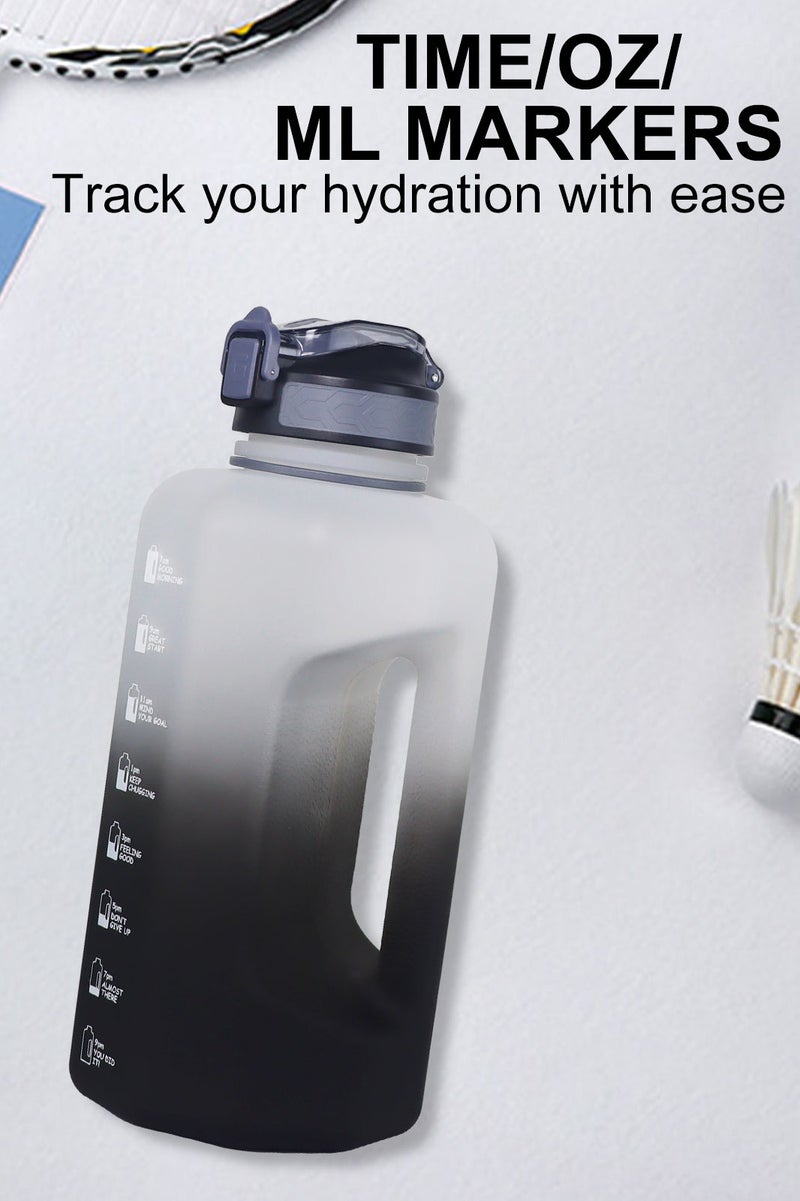 جيمفول زجاجة ماء كبيرة 2.2 لتر مع مؤشر تحفيزي للوقت - مثالية للجيم واللياقة البدنية - Image 4