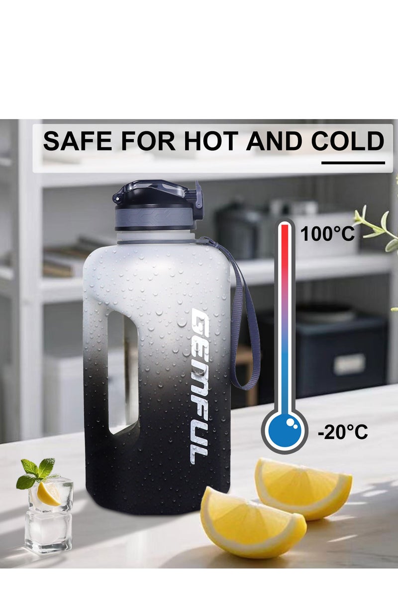 جيمفول زجاجة ماء كبيرة 2.2 لتر مع مؤشر تحفيزي للوقت - مثالية للجيم واللياقة البدنية - Image 3