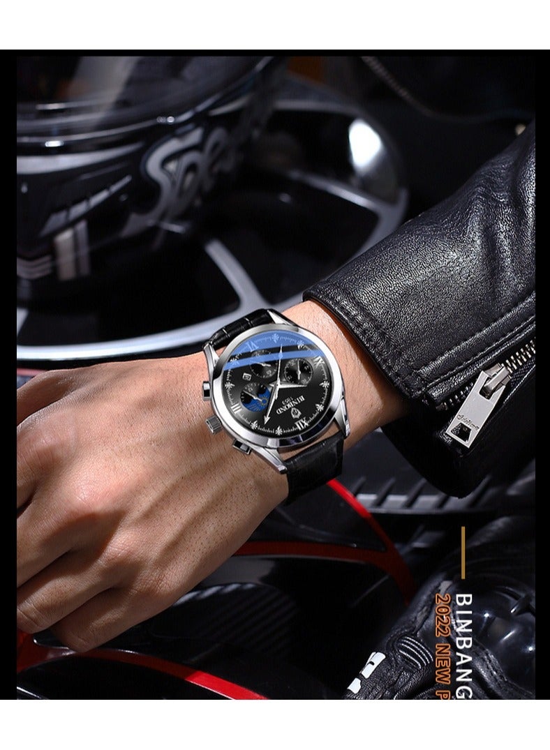 BINBOND Men's Business Stylish Luminous Waterproof Quartz Watch - Image 3