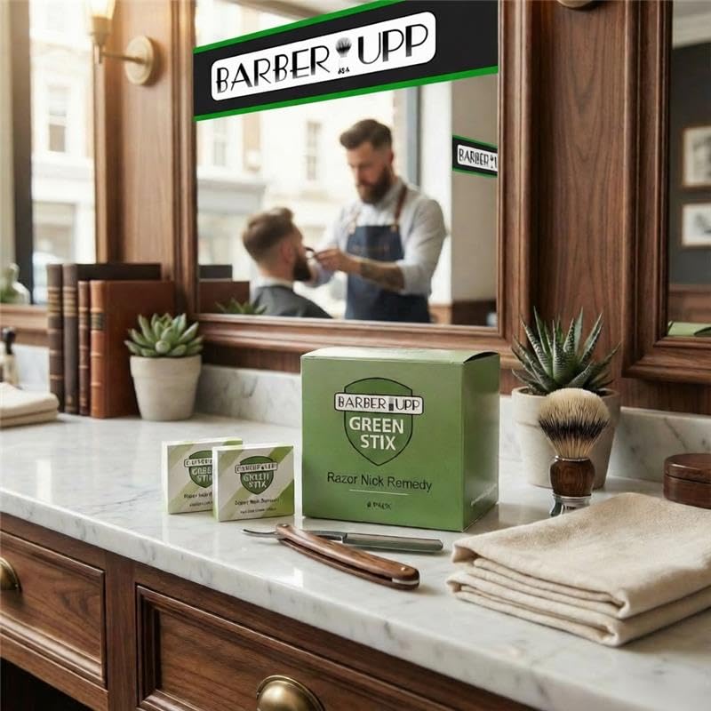 BARBERUPP Styptic Sticks for Razor Nicks - 6 Pack (120 Green Stix) Stops Bleeding Shaving Accessories for Men & Women | Disposable, Sanitary, & Fragrance-Free | Ideal for Barbers, Salons, Travel or Personal - Image 5