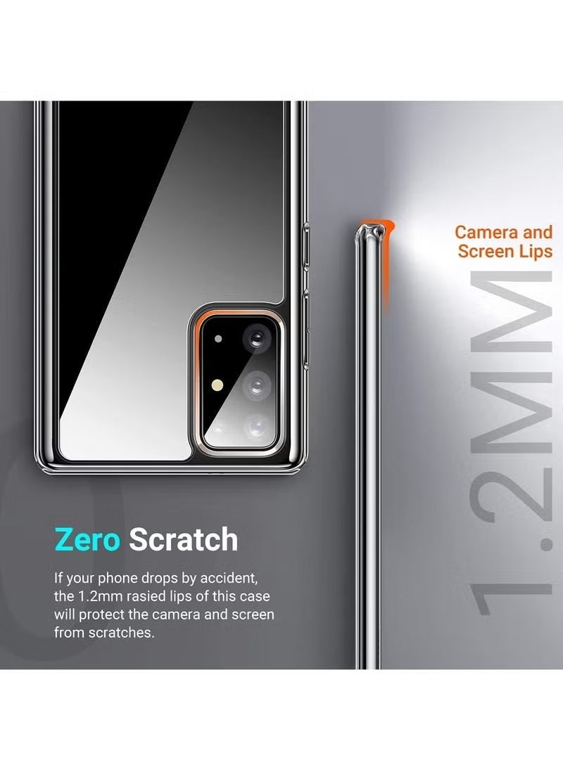 ELTRAZONE Samsung Galaxy Note 20 Transparent Clear case cover With Slightly raised edges for 360 Drop Protection Anti Scratch Anti-Fingerprints - Image 4