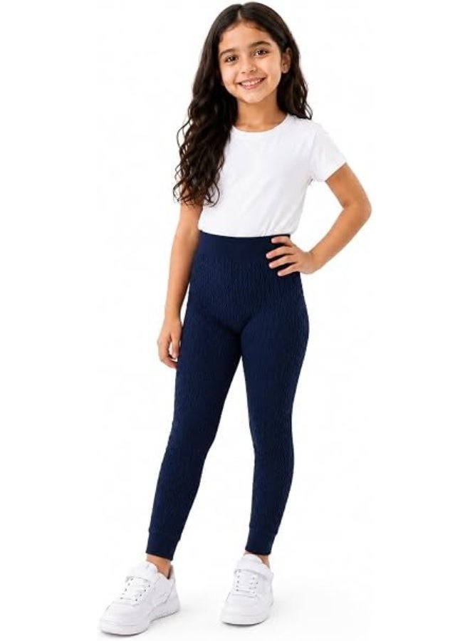 Ronza leggings Junior Girls Soft Stretch Elastic Waist Daily Wear School Sports Flexible Comfort - Image 1