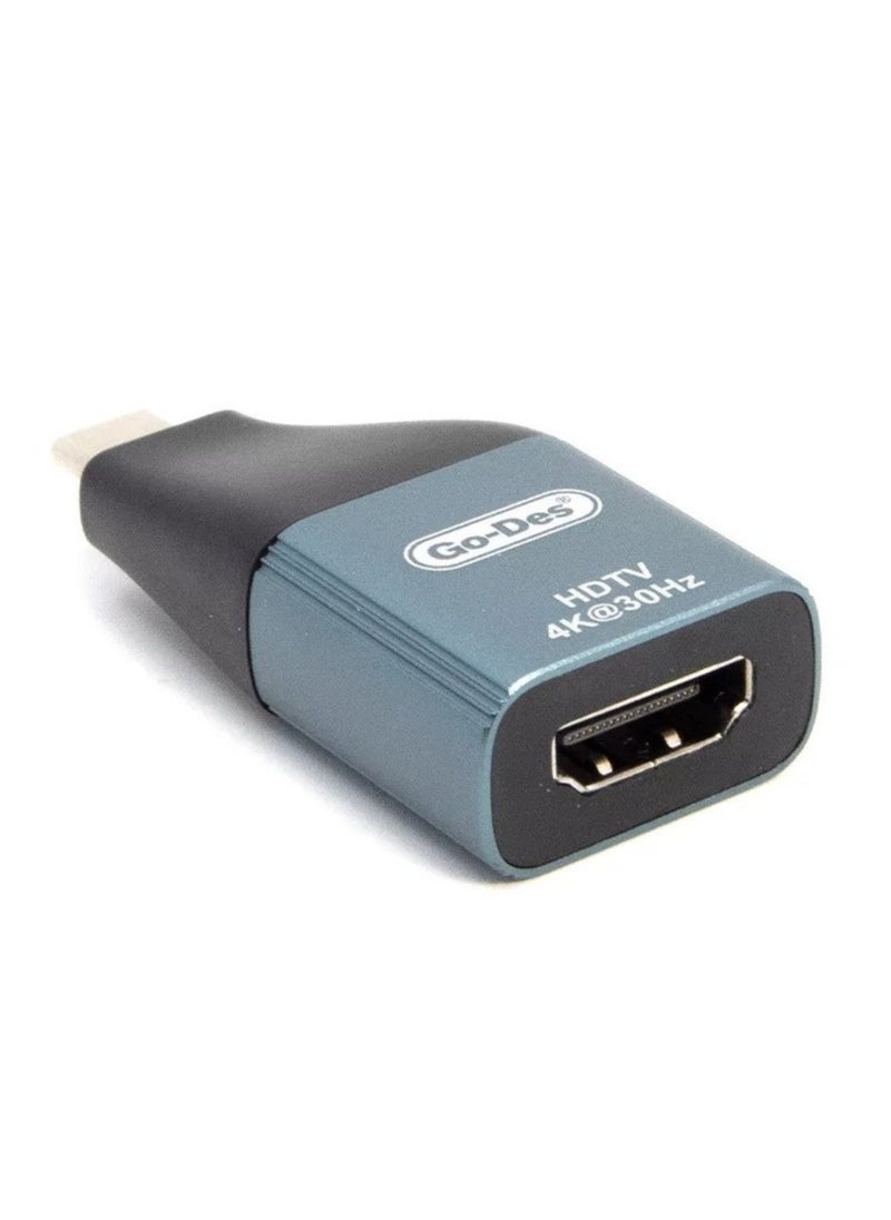 GO-DES "Go-Des USB-C to HDMI Adapter GD-CT062: High-Definition Video Connector"  - Image 2