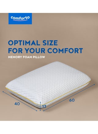 Comforto Standard Golden Piping Memory Foam Pillow 60x40x13 cm - view 2