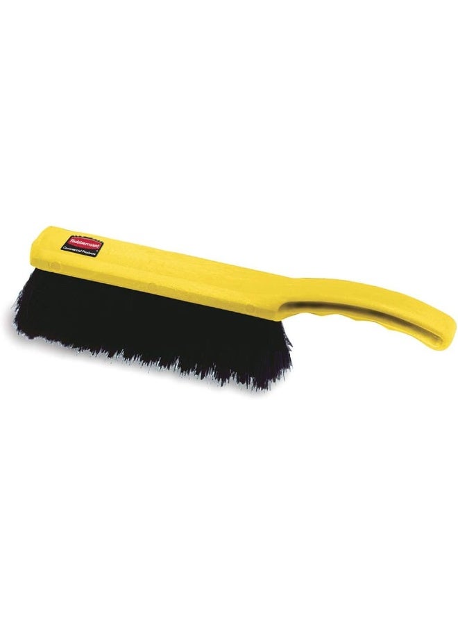 Rubbermaid Commercial 8 Inch Counter Brush, Flagged Polypropylene Fill for Smooth Surface Sweeping, Silver - Image 1