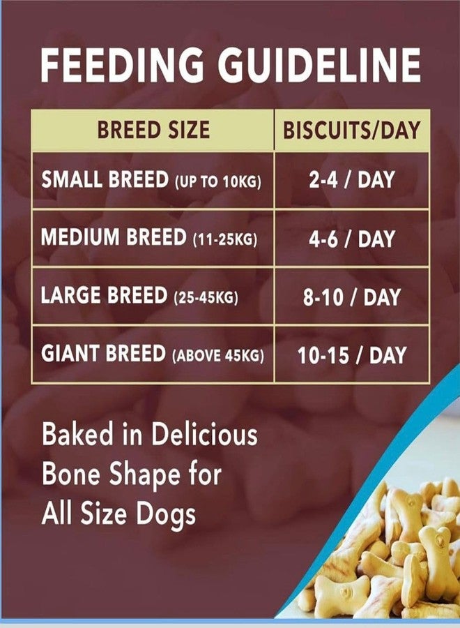 My Mini Beast Dog Biscuits for Adult Dogs, Meat Flavour, Bone Shape, Crunchy Treats, Dental Health Support, Training Rewards, All Breeds, 1 kg (1 Kg) - Image 2