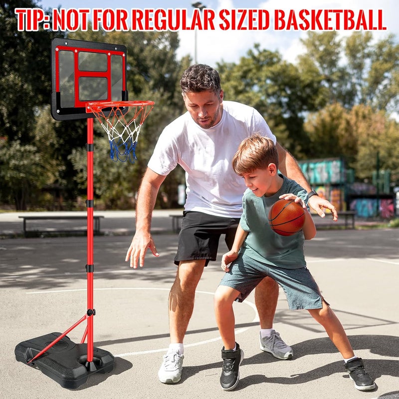 GMAOPHY Kids Basketball Hoop with Stand, Adjustable Basketball Set, Toddler Basketball Toys for Boys Age 3 4 5 6 7 8, Indoor Outdoor Backyard Sport Game Gifts - Image 3