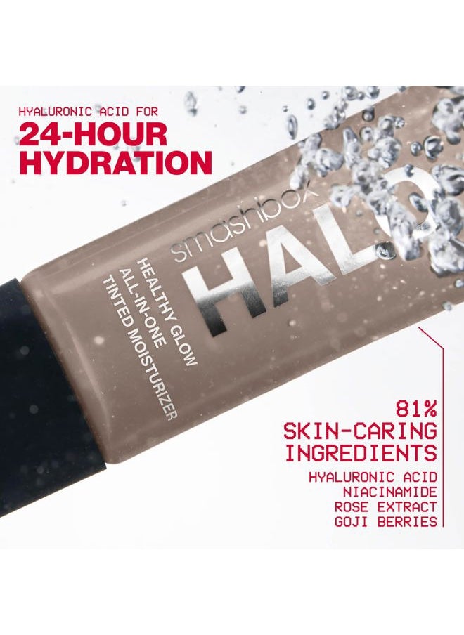 SmashBox Halo Healthy Glow All-In-One Tinted Moisturizer SPF 25 | Light to Medium Coverage| Hyaluronic Acid, Oil free + Anti Humidity, 1.4 Fl Oz  - Image 3