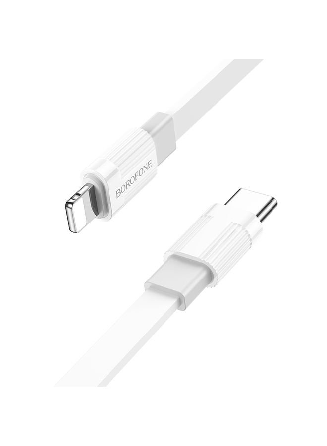 Borofone BX89 Type-C to 8 Pin Union PD Charging Data Cable, Length:1m(White Gray) - Image 1