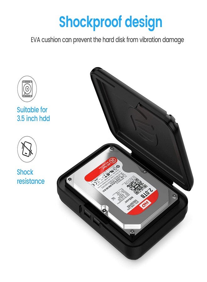 Orico Hard Drive Storage Carrying Case - 3.5in for WD, Seagate, Toshiba - PHXBK - Image 3