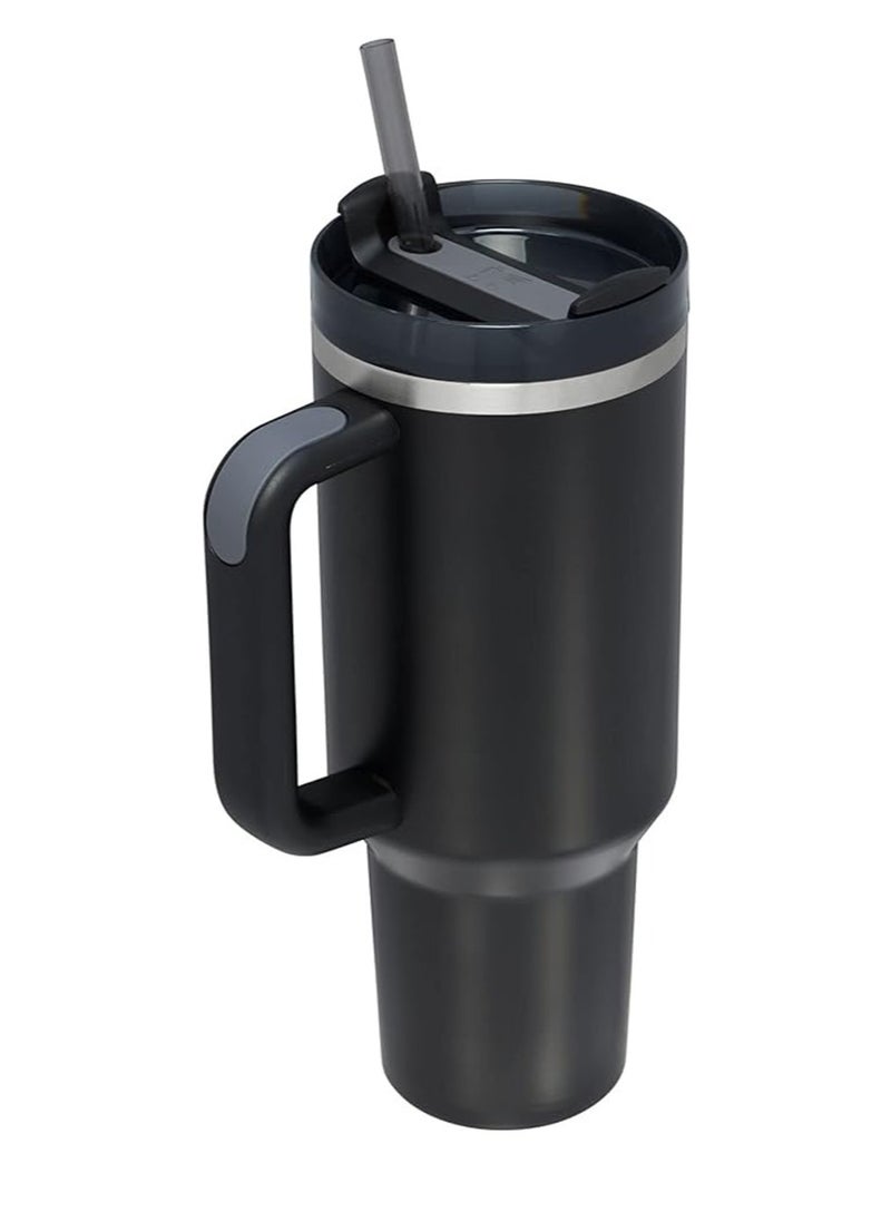 Stanley - Stanley Quencher H2.0 FlowState Tumbler 40OZ BLACK Stainless Steel Vacuum Insulated with 3-Position Lid and Straw Perfect for Water Iced Tea Coffee On-the-Go Hydration Ideal Gift Stanley Cup - Image 1