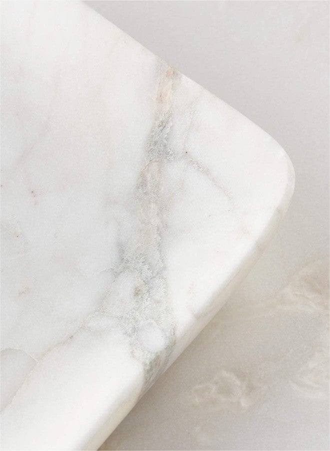 MBSC Rectangle Shape Marble Tray For Bathroom, Kitchen Serving, Dining Table Decoration And Gift (Vanity Platter) (White, Rectangular) - Image 4